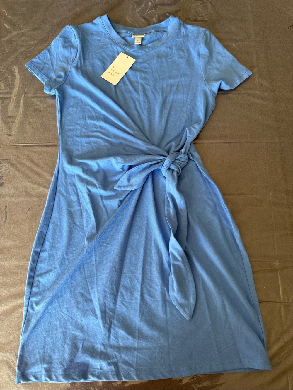 a new day Light Blue Tie-Waist Midi Dress